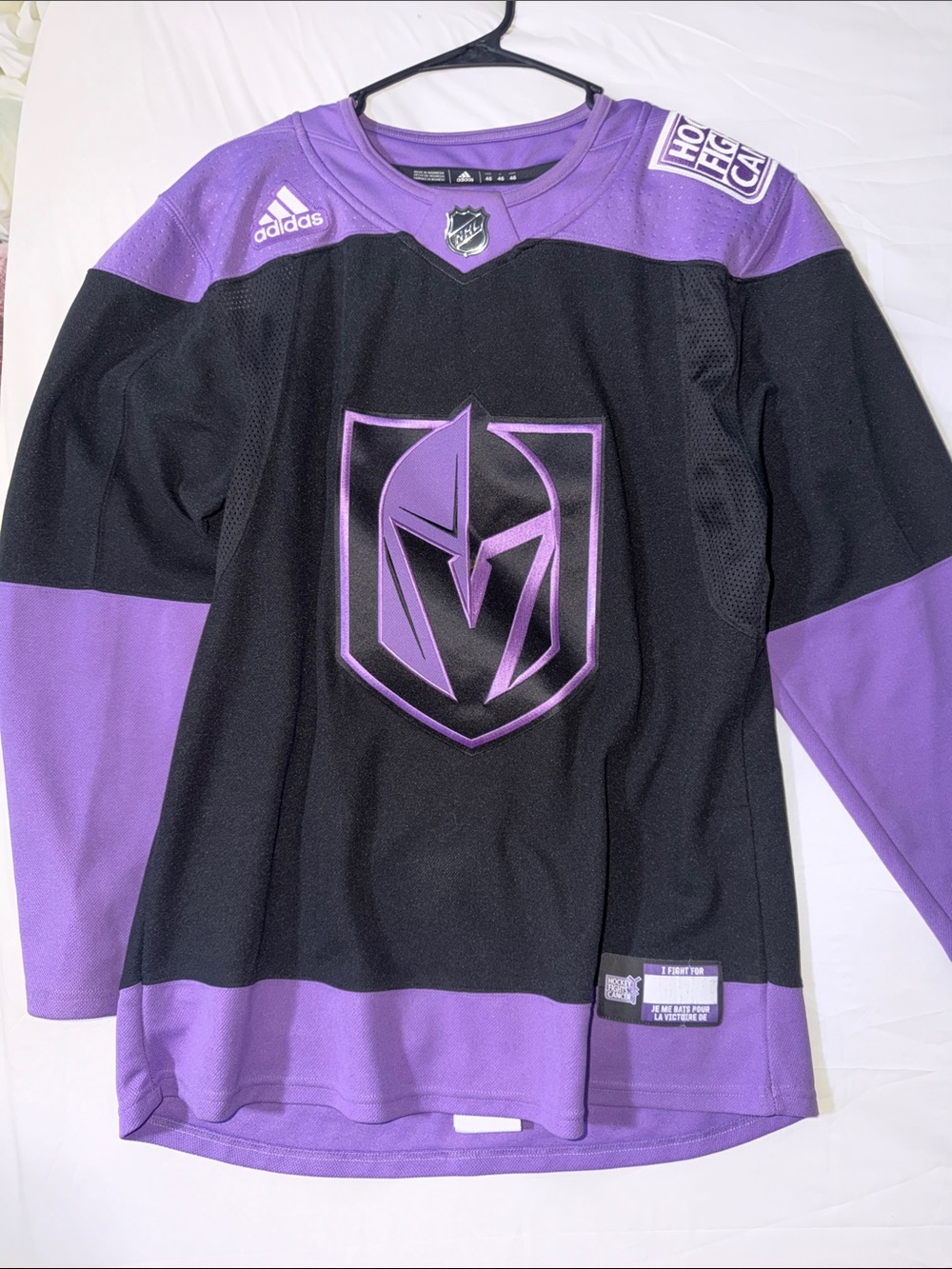 adidas Black and Purple Vegas Knights Hockey Jersey